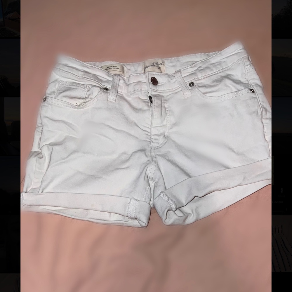 White Jean Shorts
